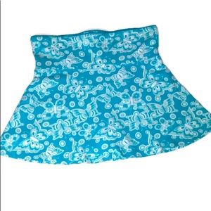 Greendog Blue and white mini skirt w/ pants.